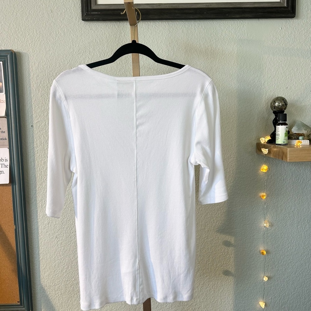 Everlane | THE LUXE RIB SCOOP-NECK TEE - Picture 8 of 11